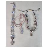 Jewelry: kyanite crystal necklace, green,