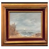 Framed, signed oil on canvas painting