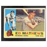 1960 Topps Eddie Matthews card