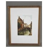 Roger Hebbelinck pencil-signed etching