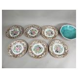 Group of vintage Chinese porcelain famille rose
