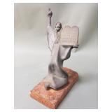 Sterling silver Judaica sculpture of Moses