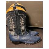 Vintage blue Tony Lama cowboy boots style Y8475