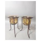 Vintage handblown Mexican leopard pattern