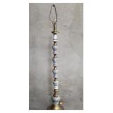 Vintage marble and brass floor lamp