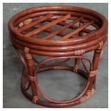 Vintage bamboo ottoman