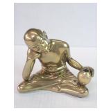 Vintage brass Swami Samarth Murti sculpture