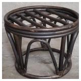 Mid-century bamboo ottoman