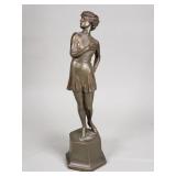 Vintage brass dancer sculpture