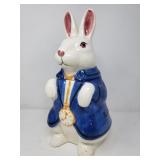 Ceramic rabbit cookie jar