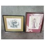 Two framed prints, Katherine Kollwitz and a
