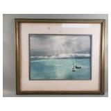 Vintage signed watercolor painting