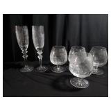 Group of vintage Rogaska crystal stemware