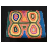 Textile art in the style of Nyuju Stumpy Brown