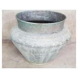 Vintage etched brass planter