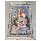Vintage handmade pictorial Persian rug