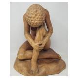 Carved wood figurine, signed Luis Potosi (Ecuador)