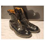 Vintage steel toe Chippewa black boot with