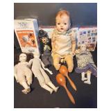 Antique & vintage dolls, porcelain, stamps,