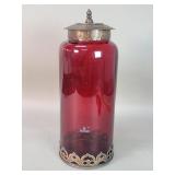 Zodax apothecary style cranberry glass canister