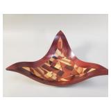 Robert B. Cook signed mosaic wood bowl