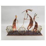 Metal Kokopelli votive holder