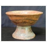 Vintage Pre-Columbian-style terracotta pedestal