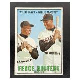 1967 Topps Willie Mays & Willie McCovey card