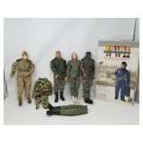 Group of vintage military action figures