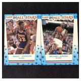 1989 Fleer Michael Jordan & Magic Johnson cards