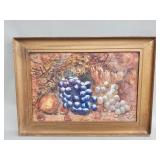 Pencil-signed still life watercolor