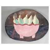 Signed Sergio Naduville pottery plaque