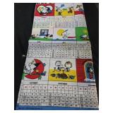 Vintage 1986 snoopy calandar fabric