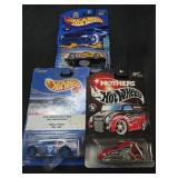Lot of 3 hotwheels toy cars