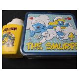 Smurfs tin lunchbox with cup