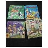 Lot of 4 Disney LP vinyls and book