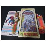 Lot of 3 Spider-Man collectibles watch game and