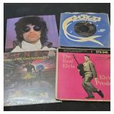Lot of 4 LP vinyl records: Prince, Elvis and more