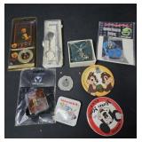 Lot of 9 Disney collectibles pins, jewelry,