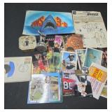 Lot of assorted collectibles cards, bank, coins