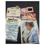 Lot of 6 assorted pins, patches, stickers and more