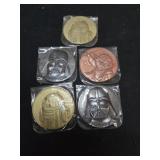 Lot of 5 vintage 2005 star wars coins