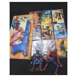 Lot of 4 Spider-Man collectibles toys and cards