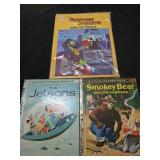 Lot of 3 golden book the jetsons , smokey bear