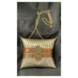 Art Deco brass & copper pillow purse