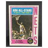 1974 Topps Julius Erving ABA All-Star card
