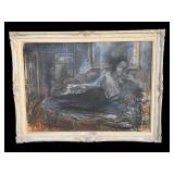 Vintage framed Jack Rabin signed pastel