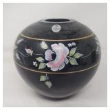 Fenton hand painted glass vase