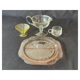 Lot of vintage depression glass