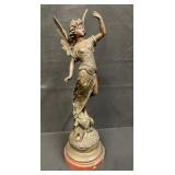 Vintage 'La Paix Armée' spelter statue
